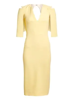 cape sleeve sheath dress