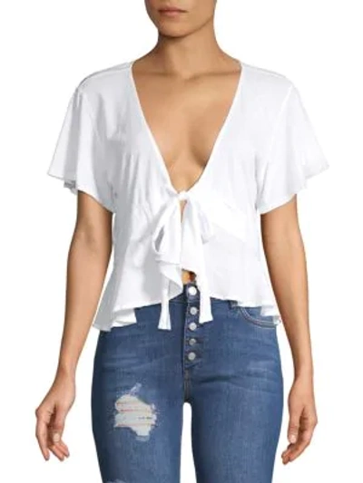 Shop Free People Knot Me Tee In White