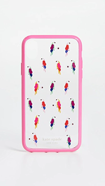 Shop Kate Spade Jeweled Flock Party Iphone Case In Multi