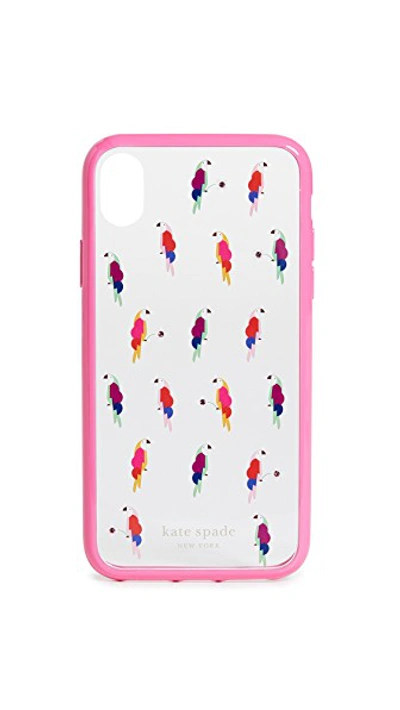 Shop Kate Spade Jeweled Flock Party Iphone Case In Multi