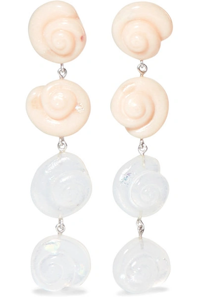 Shop Leigh Miller + Net Sustain Nautilus Glass Earrings In Sand