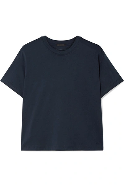 Shop Atm Anthony Thomas Melillo Schoolboy Cotton-jersey T-shirt In Navy