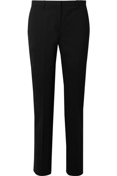 Shop Theory Wool-blend Straight-leg Pants In Black