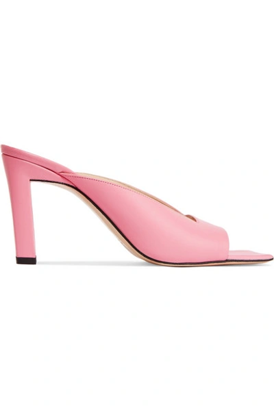 Shop Wandler Isa Leather Mules In Pink