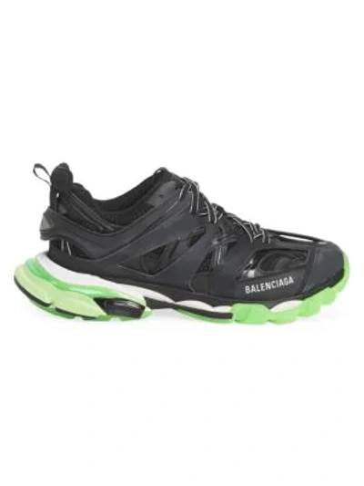 Shop Balenciaga Glow In The Dark Track Sneakers In Black Glow