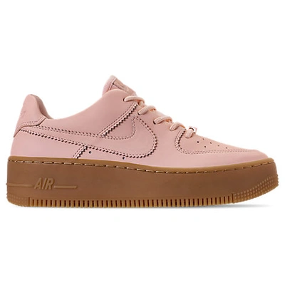 Shop Nike Women's Air Force 1 Sage Low Lx Casual Shoes In Pink Size 7.5 Leather/suede