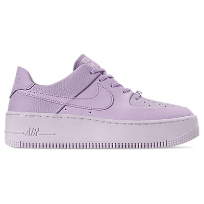 Shop Nike Women's Air Force 1 Sage Xx Low Casual Shoes In Purple