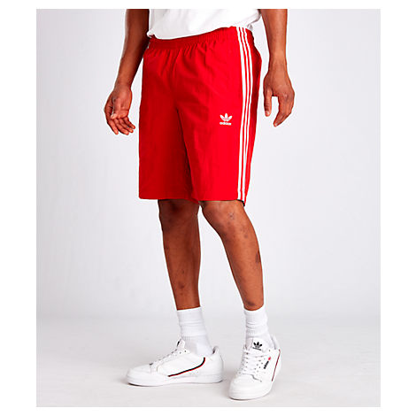 mens red adidas swim shorts