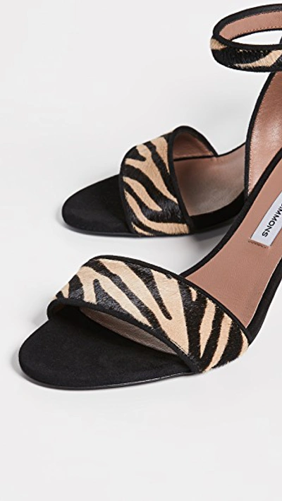 Shop Tabitha Simmons Leticia Heeled Sandals In Zebra/black