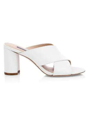 stuart weitzman galene leather mules