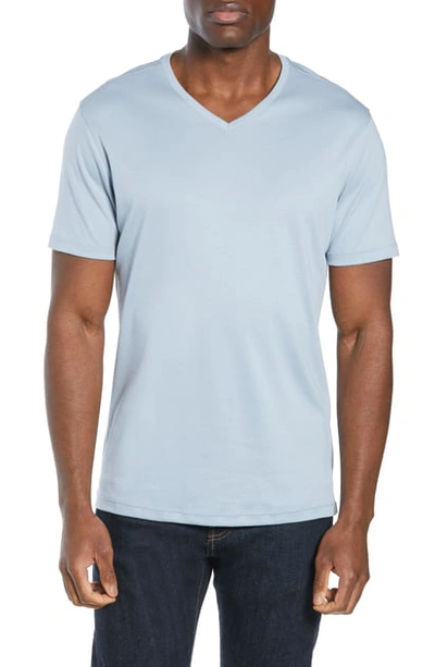 Shop Robert Barakett Georgia Regular Fit V-neck T-shirt In Cloudy Blue