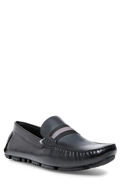 Shop Steve Madden Breo Driving Shoe In Black Leather