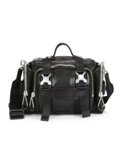 Shop Alexander Wang Surplus Leather Duffle Bag In Black