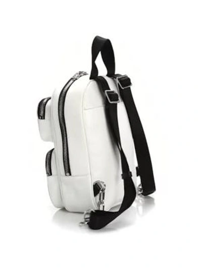 Shop Alexander Wang Medium Attica Leather Backpack In White