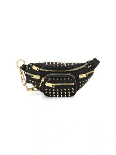 Shop Alexander Wang Mini Attica Studded Leather Belt Bag In Black