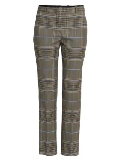 Shop Givenchy Women's Straight-leg Check Trousers In Neutral