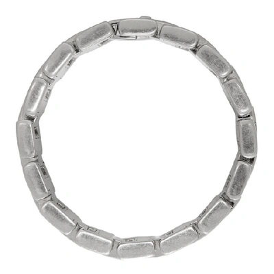 Shop Balenciaga Silver Watch Bracelet In 0668 Silver