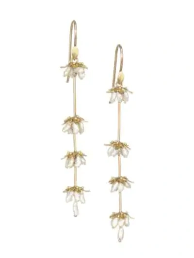 Shop Annette Ferdinandsen Flora 18k Gold & Keshi Pearl Earrings