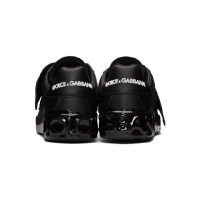 Shop Dolce & Gabbana Dolce And Gabbana Black Elastic Logo Sneakers In 89690 Nerob