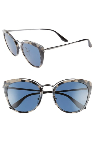 Shop Prada 54mm Gradient Cat Eye Sunglasses - Grey Havana/ Gunmetalsolid