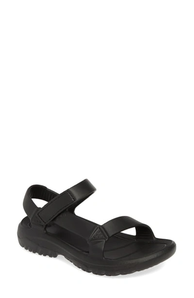 Shop Teva Hurricane Drift Water Friendly Sandal In Black Fabric