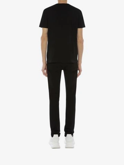 Shop Alexander Mcqueen Frosted Fern Embroidered T-shirt In Black