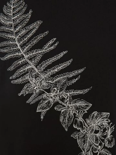 Shop Alexander Mcqueen Frosted Fern Embroidered T-shirt In Black