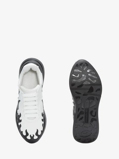 Shop Alexander Mcqueen Oversized Runner In Optic White/black