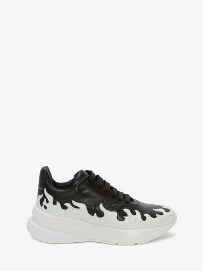 Shop Alexander Mcqueen Oversized Runner In Black/white