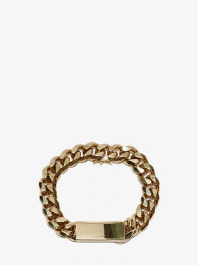 Shop Alexander Mcqueen Chain And Skull Bracelet In Gold