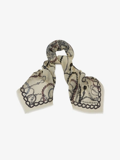 Shop Alexander Mcqueen Chandelier Skull Shawl