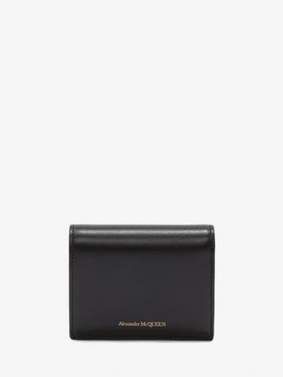 Shop Alexander Mcqueen Insect Folded Wallet In Black