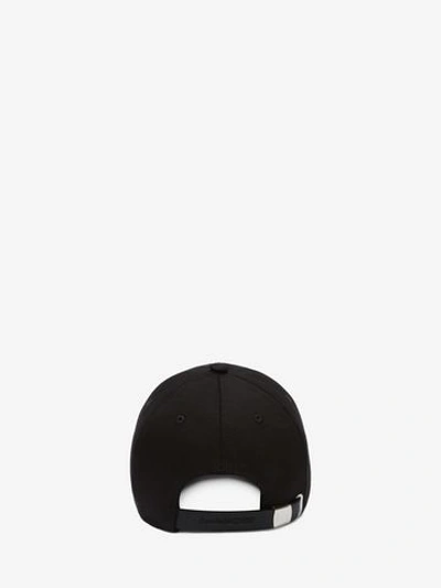 Shop Alexander Mcqueen Skull Baseball Cap In Black