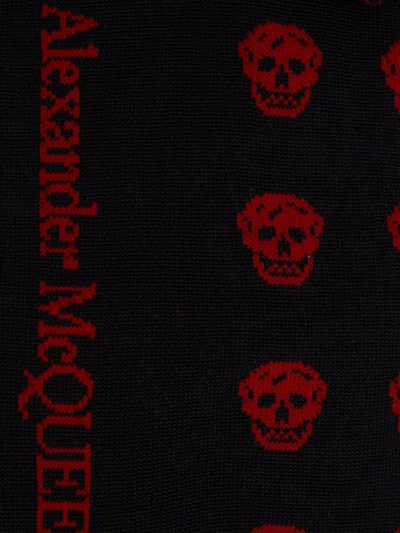 Shop Alexander Mcqueen Short Skull Socks In Black/red