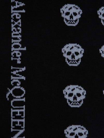 Shop Alexander Mcqueen Short Skull Socks In Black/ivory