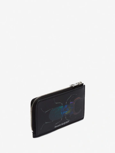 Shop Alexander Mcqueen Bug Zip Coin & Cardholder In Black/multicolor