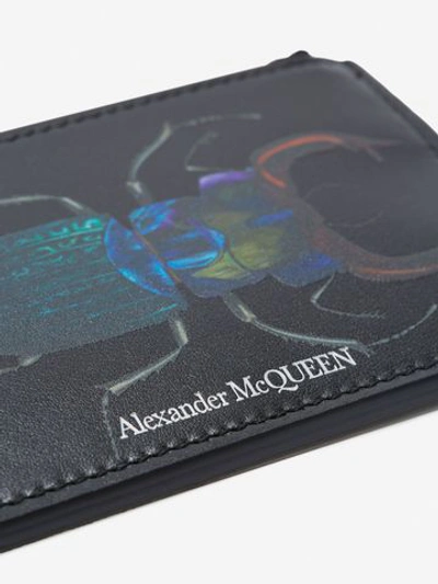 Shop Alexander Mcqueen Bug Zip Coin & Cardholder In Black/multicolor