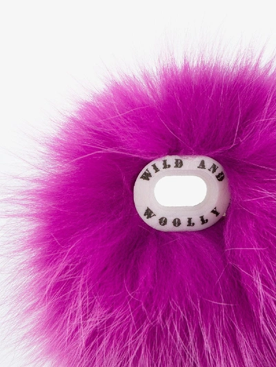 Shop Wild And Woolly 'robidoux' Iphone 7+-hülle Mit Fuchspelz In Pink/purple