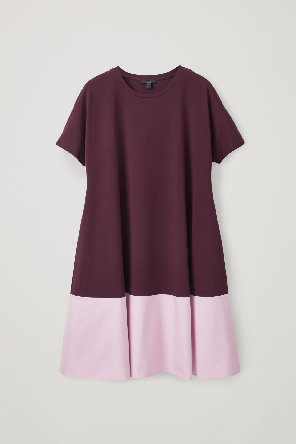 cos panelled jersey dress