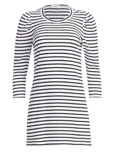 Shop A.l.c Kidman Striped T-shirt Dress In Black White