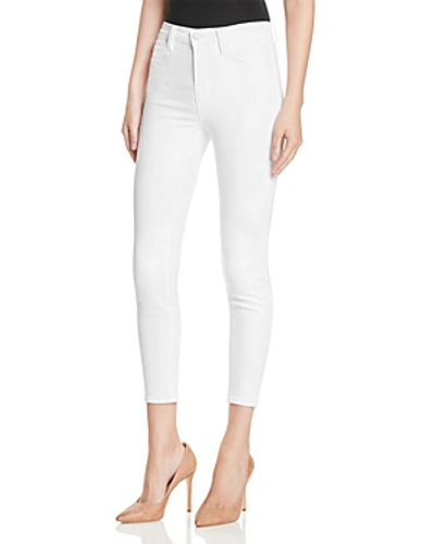 Shop J Brand Alana High Rise Crop Jeans In Blanc In Archive
