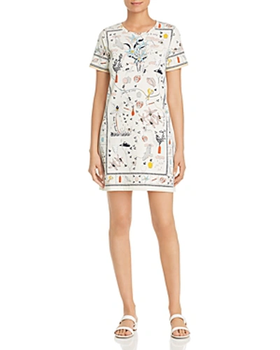 Shop Tory Burch Printed T-shirt Dress In Poetry Of Things
