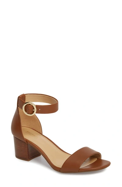 Shop Michael Michael Kors Lena Block Heel Sandal In Luggage