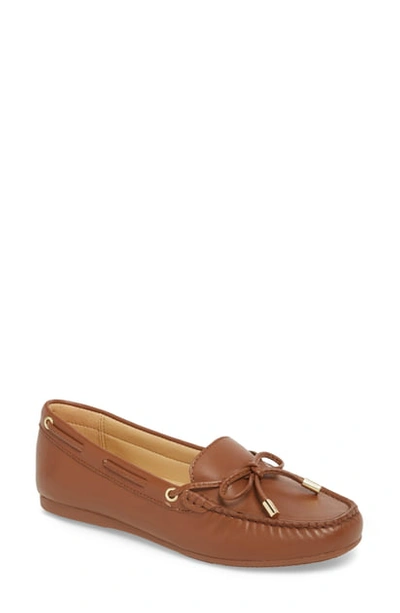 Shop Michael Michael Kors Sutton Moccasin In Luggage Leather