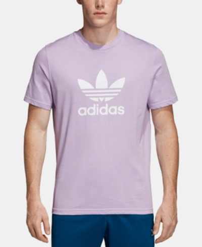 Shop Adidas Originals Adidas Men's Originals Adicolor Trefoil T-shirt In Purple Glow