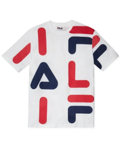 Shop Fila Men's Logo Graphic T-shirt In White