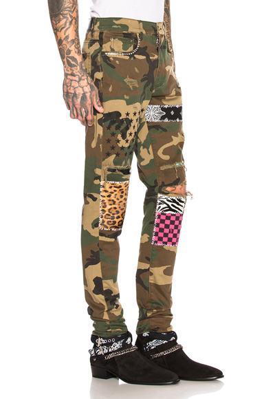 mike amiri camo jeans