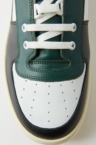 Shop Acne Studios Perey Lace Up Mix Green Multi In Lace-up Sneakers