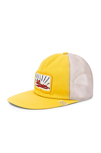 Shop Visvim Goodyear Cap In Yellow
