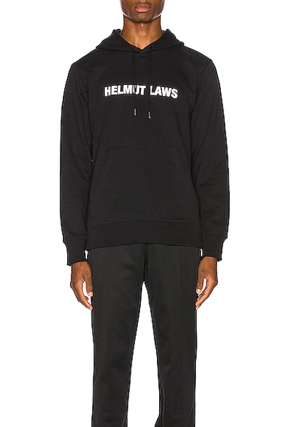 Shop Helmut Lang Laws Hoodie In Black Basalt